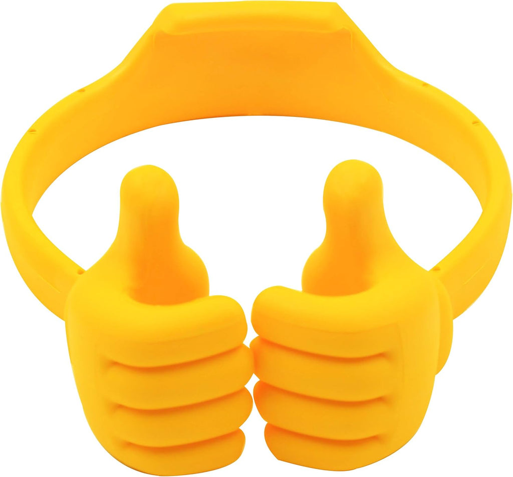 Honsky Thumbs-up Cell Phone Stand Holder, Tablet Stand Cradle for Desk Desktop Smartphone Cellphone Mobile Phone Tablets – Universal Adjustable Flexible,Yellow
