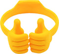 Honsky Thumbs-up Cell Phone Stand Holder, Tablet Stand Cradle for Desk Desktop Smartphone Cellphone Mobile Phone Tablets – Universal Adjustable Flexible,Yellow