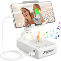 Gifts for Men Women, Bluetooth Speaker Phone Stand with Charging Function 360° Rotable Adjustable Cell Phone Holder HD Surround Sound for Desk Fits All Phones,Tablet (White)