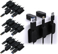 Chargeworx Magnetic Cable Holder for Cable Management – Multipurpose Desktop Cable Management System, 20-PK, Great for USB-C, Lightning, Micro-USB & Other Cables – Sticks to Any Surface (20-PK Black)