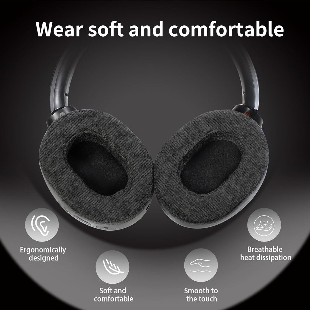 Skin-Friendly Cotton Replacement Earpads for Sony WH-1000XM2/MDR-1000X, Skin-Friendly Cotton Ear Pads Cushions with High-Density Noise Isolation Foam, Keep Warm (Dark Gray)