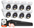 Anpviz 4K 16CH PoE Security Camera System, 8pcs Wired 8MP PoE IP Cameras Outdoor with Human Vehicle Detection, 100ft Smart Color Night Vision, 4K 16 Channel NVR with 4TB HDD for Business (U Series)