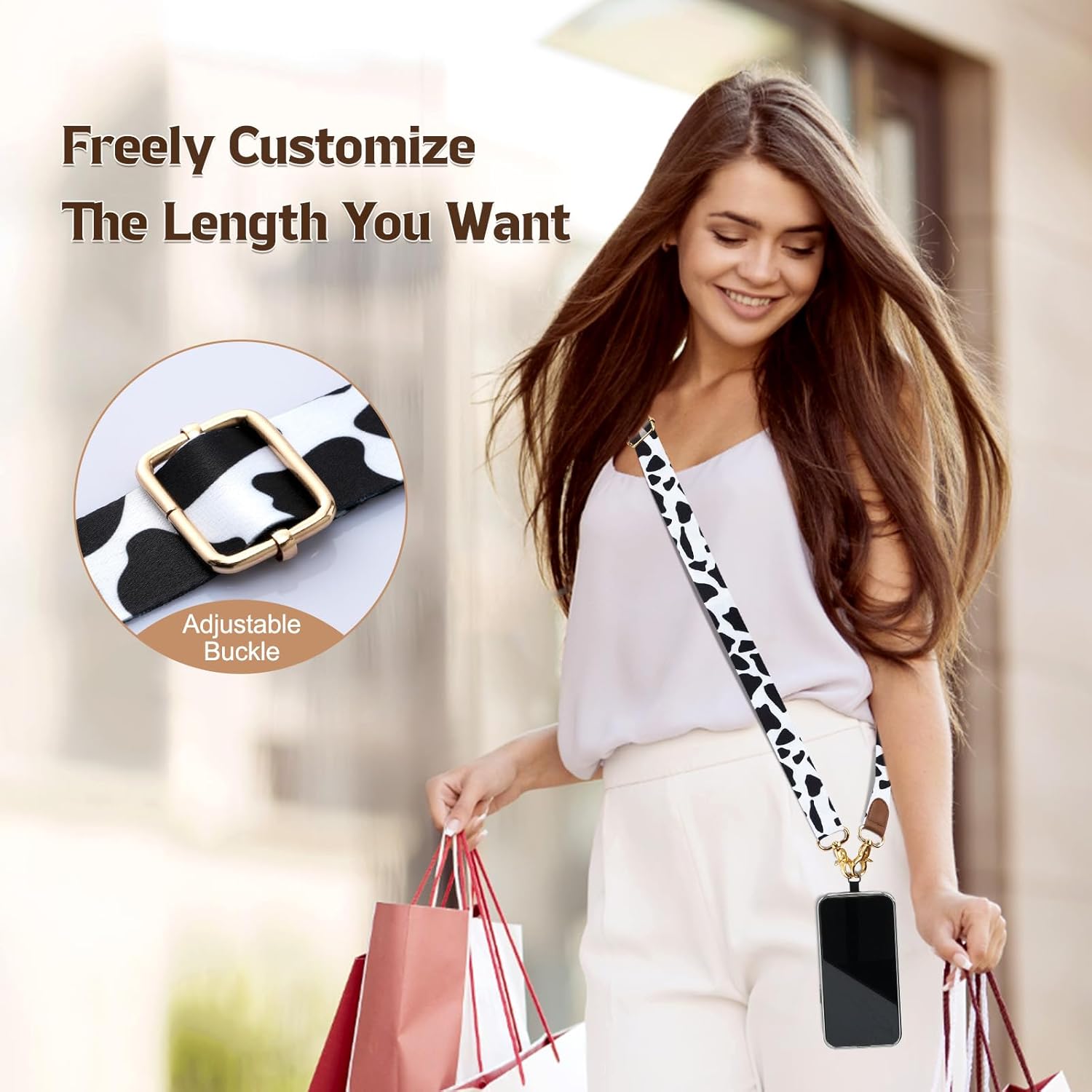 TiMOVO Phone Lanyard Crossbody Wrist Strap, Adjustable Anti-Theft Strap for Smartphone Case