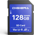 128GB LSU100 SDXC UHS-II Memory Card - up to 280MB/s, C10, U3, V60, 6K, SD Card for Computers, Digital Cameras, Home Theatre Devices, Car Navigation Systems (1 Pack)