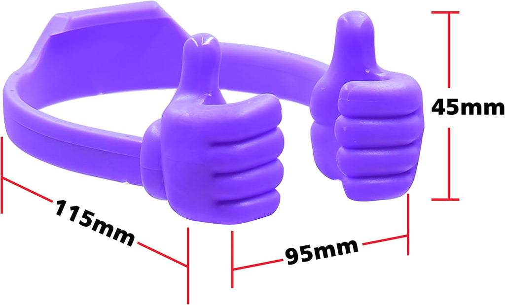 Honsky Thumbs-up Cell Phone Stand Holder, Tablet Stand Cradle for Desk Desktop Smartphone Cellphone Mobile Phone Tablets â€“ Universal Adjustable Flexible, Purple