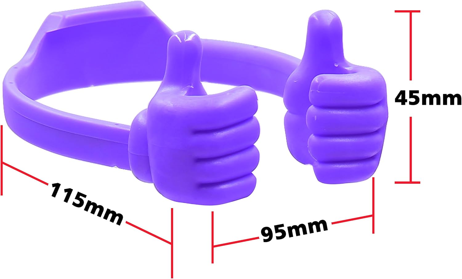 Honsky Thumbs-up Cell Phone Stand Holder,Tablet Stand Cradle for Desk Desktop Smartphone Cellphone Mobile Phone,Tablets - Universal, Adjustable Flexible,Blue