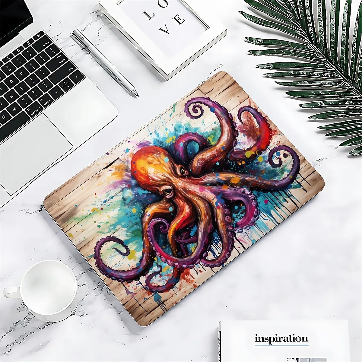 Compatible with MacBook Air 13.3 13.6 Inch Case 2022 2021 2020 2019 Plastic Hard Shell Case Cover,13.3 Air (A1932/A2179/A2337), Octopus