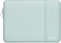 MOSISO Laptop Case 13 inch, 13 inch Laptop Sleeve Compatible with MacBook Air M4 M3 M2 M1 2025-2018 / Pro M2 M1 2025-2016, Polyester Vertical Computer Sleeve Bag with Pocket, Mint Green