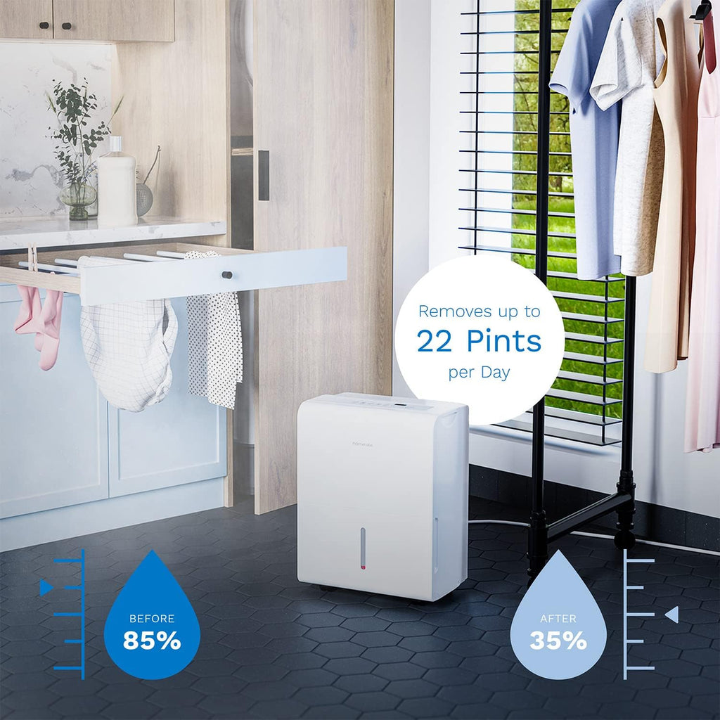 hOmeLabs 1,500 Sq. Ft White Dehumidifier for Medium to Large Rooms and Basements