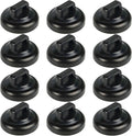 Magnet Zip Tie Mount Magnetic Zip Ties Mount Clips Base Holder Strong Multipurpose Wire Cable Holder Mount Wire Clips Management for Home Office Marine Electrical Wiring (Black, 12 Piece)