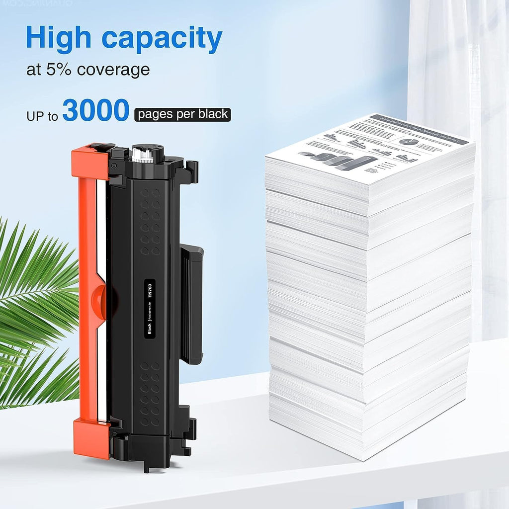 myCartridge Compatible Toner Cartridge Replacement for Brother TN760 TN730 TN-760 TN-730 Toner Use for MFC-L2710DW MFC-L2750DW HL-L2370DW Printer,4 Pack Toner TN-730/TN-760