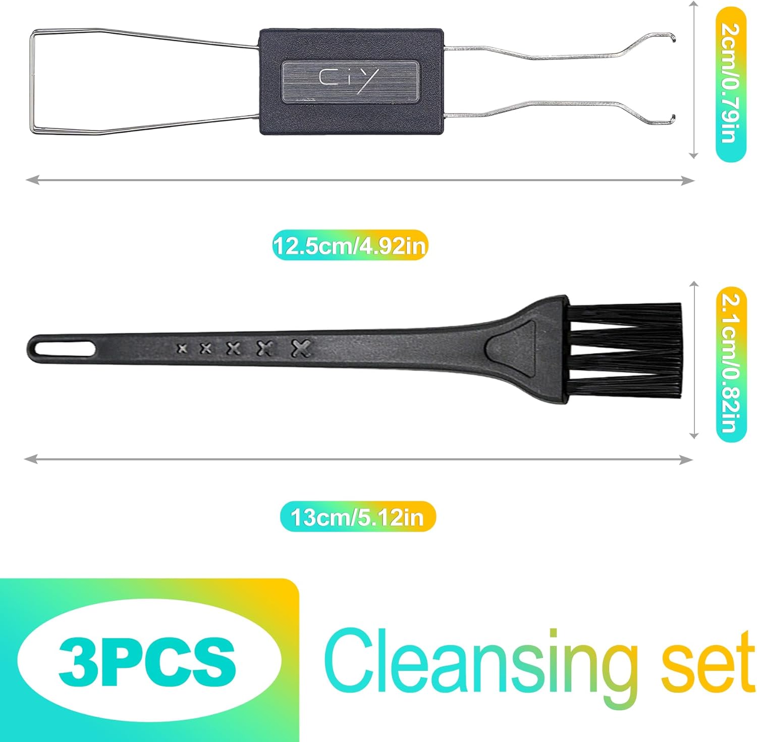 3-Piece Keycap & Switch Puller Tool Kit – Durable Stainless Steel Mechanical Keyboard Keycap Remover with Cleaning Brush (Anti-Rust Design, Ideal for DIY & Maintenance)
