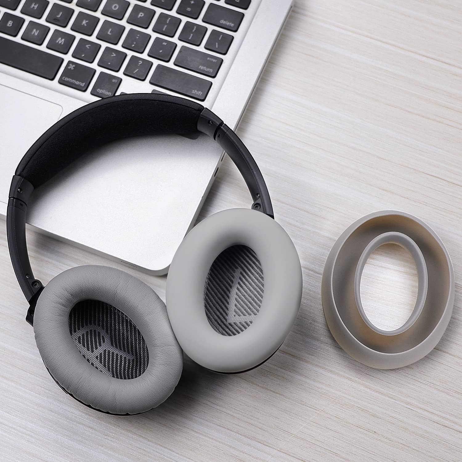 SOULWIT Silicone Ear Pads Cover Protector for Bose QuietComfort QC15 QC25 QC2 QC35 QC45/Ae2 Ae2i Ae2w/SoundTrue & SoundLink AE Headphones Cushions, Sweatproof, Easily Washable - Grey