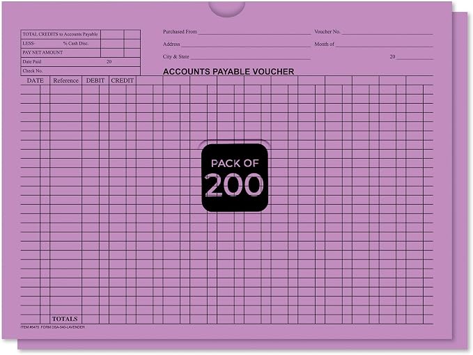 Accounts Payable Voucher Envelopes General Accounting, Lavender 200 Pack | 9x12 by Unknown
