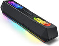 Deeyaple Computer Speakers, 40W Wireless Soundbar for Desktop PC with Bluetooth 5.3 & USB Audio, Dynamic RGB Lighting, Software Custom EQ, External Power Adapter Gaming Speakers, Laptop, Xbox Black