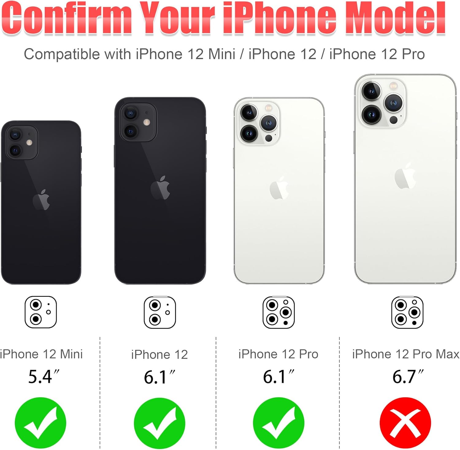 AGVEE 3+3 6 Pack for iphone 12 Pro/12/12 Mini/11 Pro Max/11 Pro/11 Camera Lens Cover Protector, Bling Diamond & Bling Glitter Metal Ring 9H Tempered HD Glass Camera Protector, Bling-Black