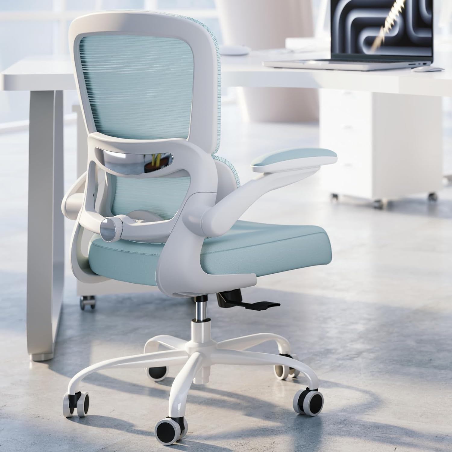 Office Chair - Ergonomic Desk Chair with Adjustable Lumbar Support, Mesh Computer Chair, Executive Chair for Home Office Comfortable Lumbar Support(Blue)