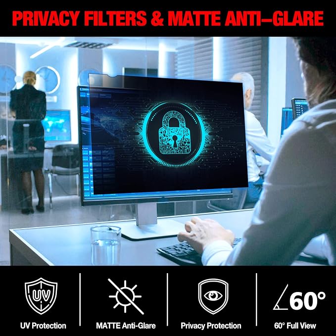 Computer Privacy Screen Filter for 23.6 Inch 16:9 Widescreen Monitor, - Image 8