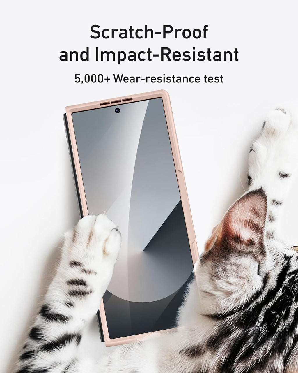 Miimall for Samsung Galaxy Z Fold 6 Case with S Pen Holder Slot [Military Grade Drop][Built-in Privacy Screen & Invisible Kickstand] Slim Thin Protective Phone Case for Galaxy Z Fold 6 5G Cover Gold