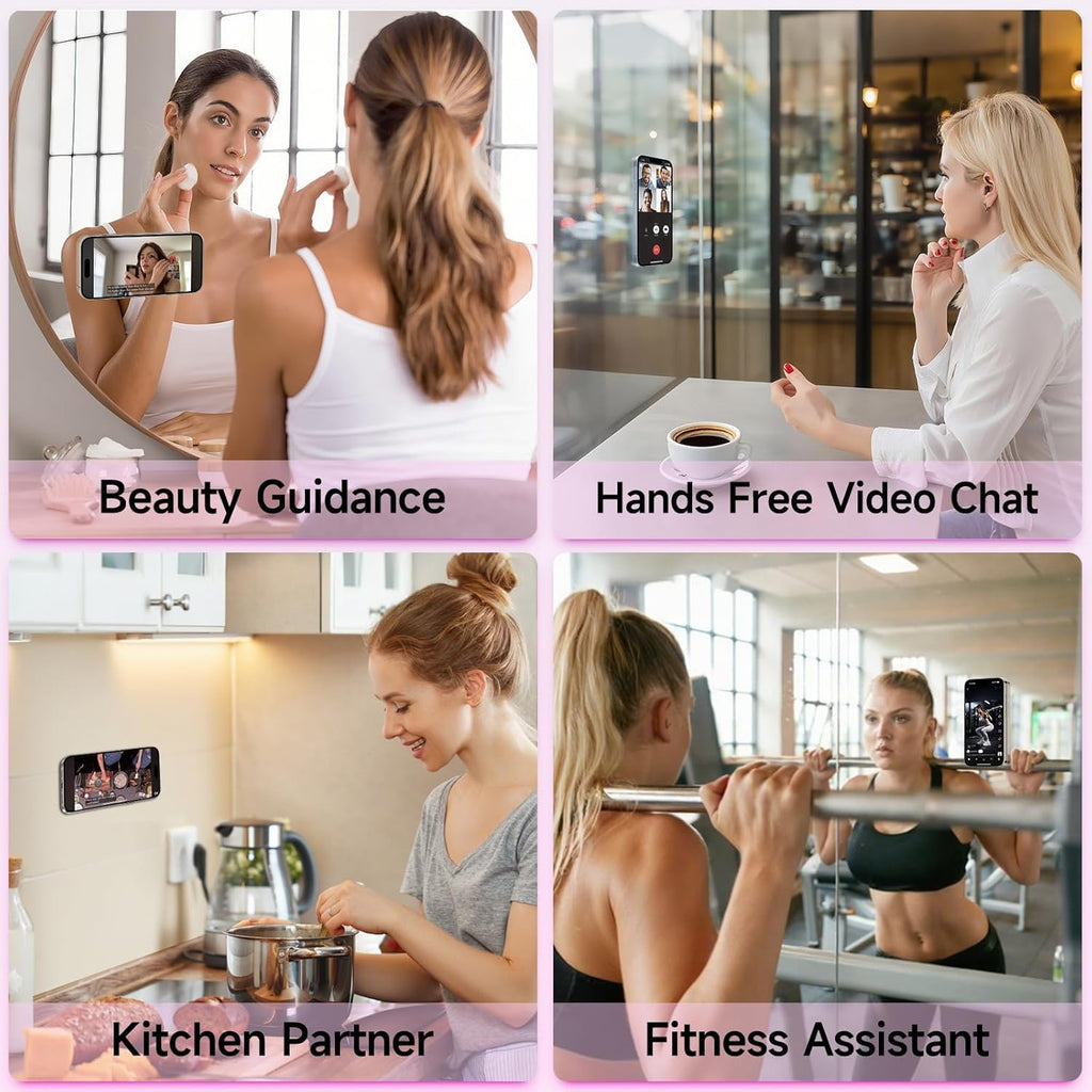 Silicone Suction Phone Case Mount, Non Slip Suction Cup Phone Mount, Phone Accessories Holder for Selfies and Videos, Silicon Adhesive Phone Stand Sticky for Cell Phone Lavender