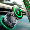MRGLAS for 15W MagSafe Car Mount Charger, Vacuum Magnetic Wireless Car Charger for iPhone 16 Pro Max Accessories, Suction Cup Phone Mount Charger for iPhone 16e 15 14 13 12 with MagSafe Case