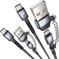 USB C Cable 10FT, 2Pack USBA to USBC Charger Cable, USBC to USB-C Cable, Type C Fast Charging Nylon Braided Cord for iPhone 16/15/Plus/Pro Max/Samsung/LG, with Type C Female to USB A Male Adapter
