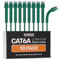 Everest Ultra Slim Cat6a Ethernet Patch Cables 5ft Green by EverestMediaSolutions