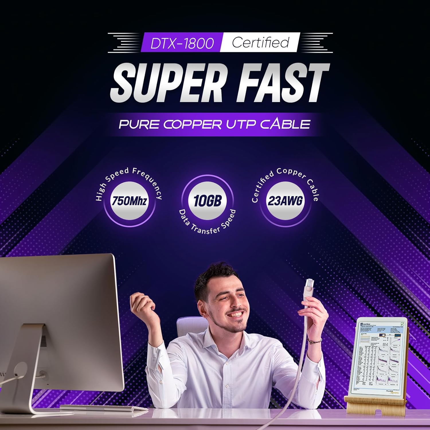 Newyork Cables | Cat6A Plenum (CMP) Cable 1000ft, 750MHz, PoE++ (4PPoE) | 100% Solid Bare Copper 10GB High Speed Ethernet Cable | 23AWG 4 Pair (UTP) Solid Conductors Available in 7 Colors (White)