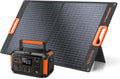 GRECELL 500W Portable Power Station with 100W Solar Panel 20V, Solar Generator 500W AC Outlet, Portable Solar Panel MC-4 High-Efficiency Battery Charger for Home Use Camping Outdoor Trip RV