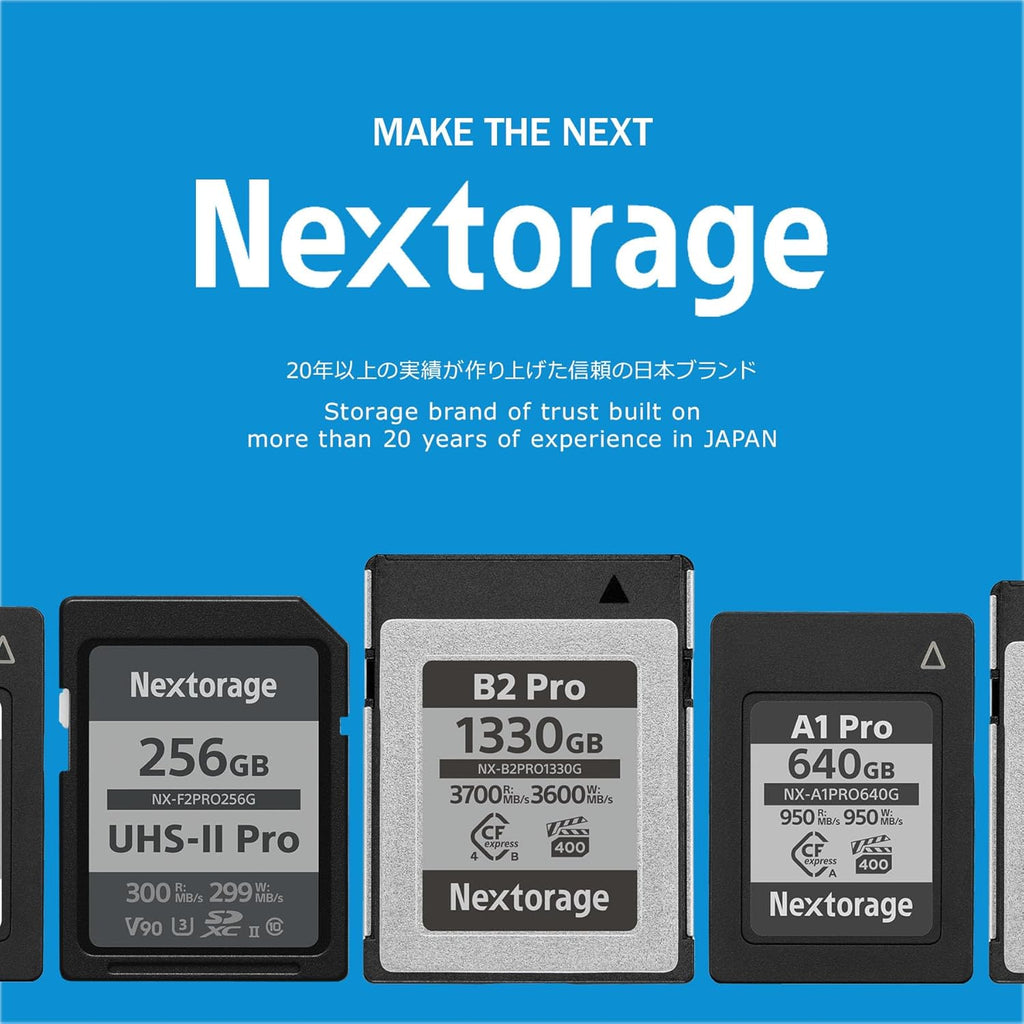 Nextorage 480GB CFexpress Type A VPG200 Japanese Brand Max. Write Speed 950MB/s Max. Read Speed 950MB/s Sony Alpha Series Compatibility Confirmed NXA1SE480G Memory Card for Camera