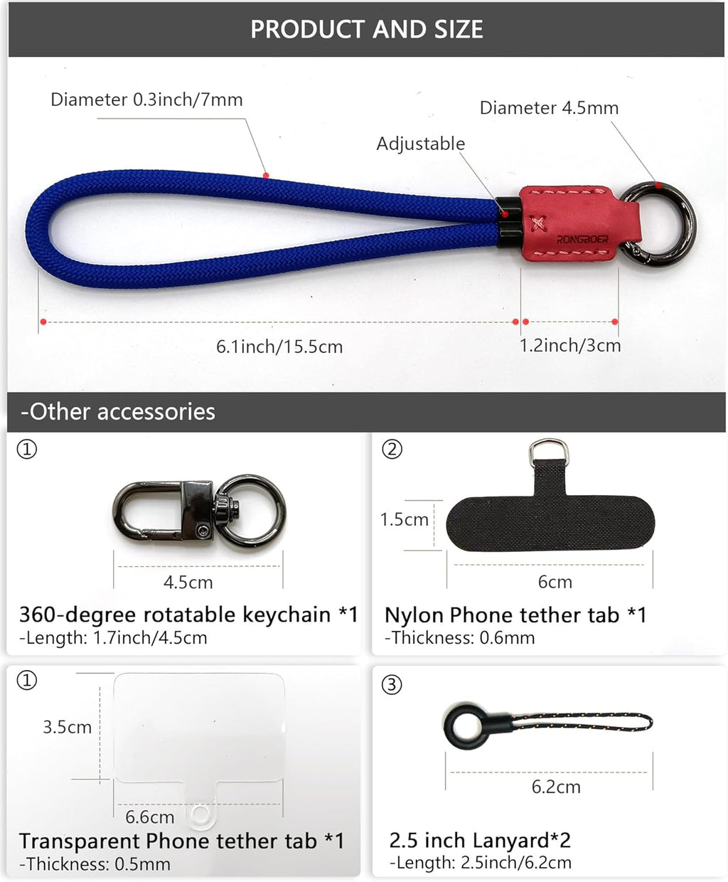 Handmade Cowhide Leather Phone Wrist Strap,Universal Adjustable Key Lanyard,Stylish Wristlet Keychains for Women&Men