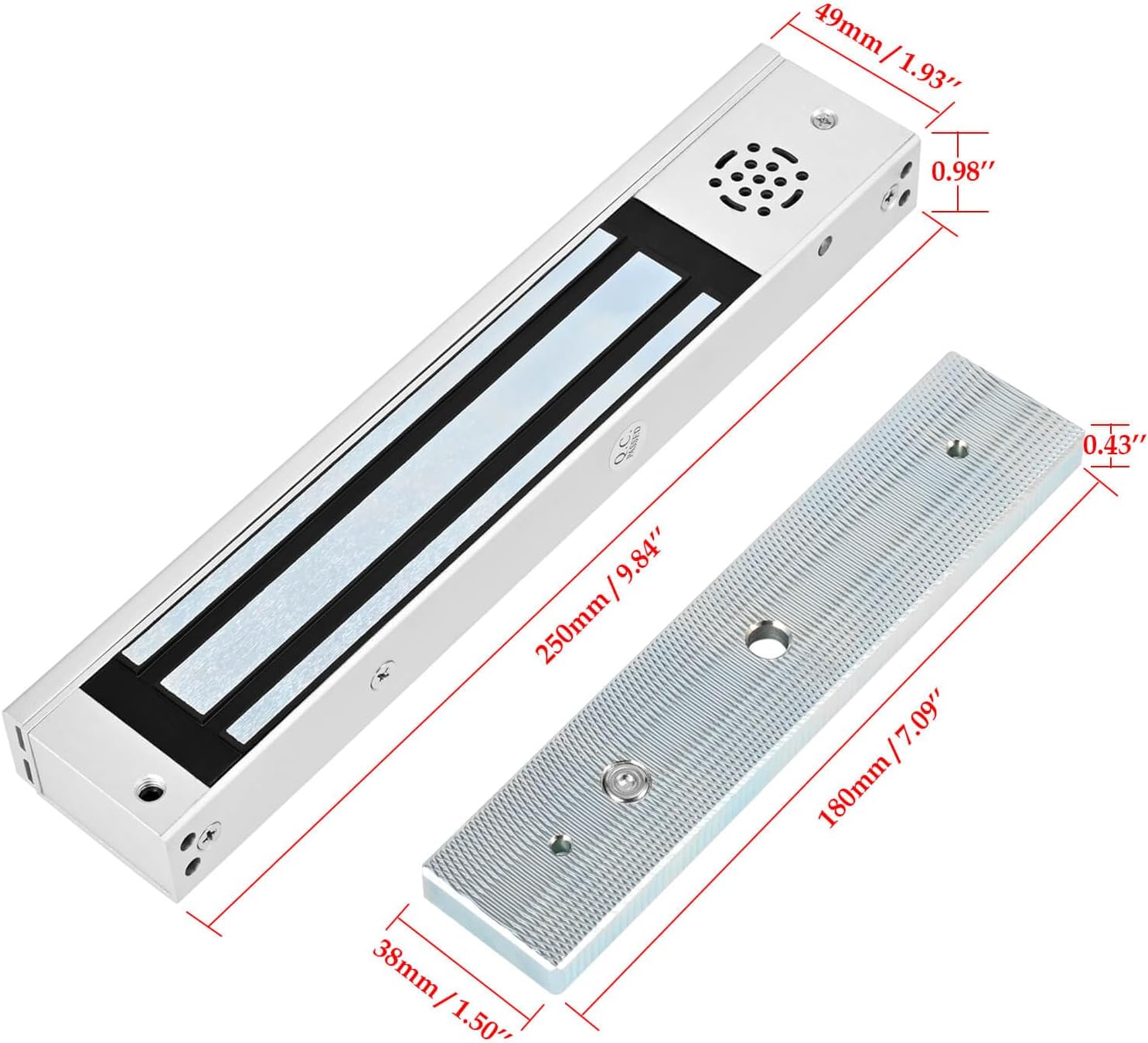 Smart Door Access Control System 600lbs Magnetic Lock Kit with ZL Bracket Tuya App & Remote Control, Stainless Steel Exit Button, Power Supply and Built-in Alarm Beeper