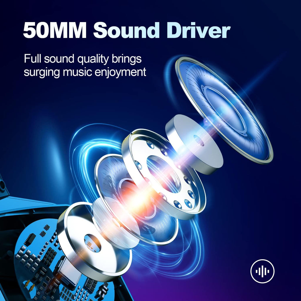 Wireless Gaming Headsets with Mic for PC PS4 PS5 PlayStation 4 5, Bluetooth USB Gamer Headphones with Noise Cancelling Microphone for Computer Laptop PC Mac