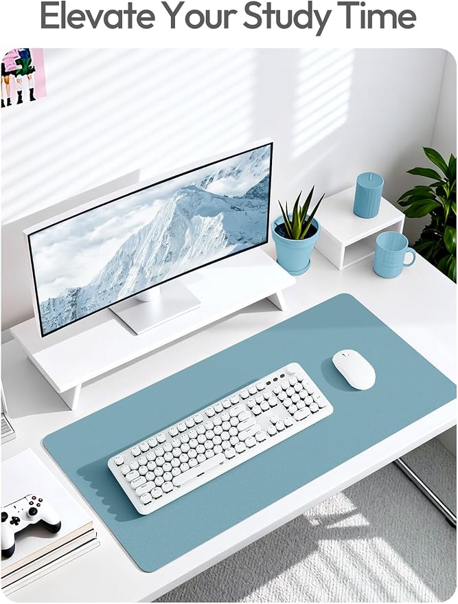 YSAGi Leather Desk Protector, Office Mat, Large Mouse Mat, Non-Slip PU Leather - Image 7