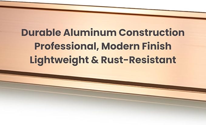 2" x 10" Aluminum Office Desk Nameplate Sign Holder 5 Pack - Image 3