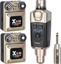 Xvive U45R2 Wireless in Ear Monitor System 5.8ghz IEM System 1 Transmitter and 2 Bodypack Receiver for Studio, Band Rehearsal, Live Performance, Channel Scan Mode