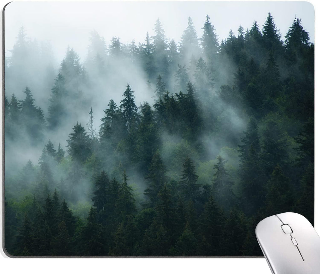 Mouse Pad,Forest Mouse Pad Rectangle Custom Designs, Waterproof Anti-Slip Rubber Mousepad Office Accessories Desk Decor Wireless Mouse Pads for Computers Laptop