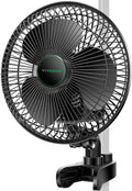 VIVOSUN AeroWave A6 6-Inch Clip-on Fan, Patented Portable Indoor Fan with Clip, 2-Speed Adjustment, Cord, Strong Airflow but Low Noise, and Fully-Adjustable Tilt for Grow Tent, Black, 1-Pack