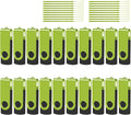 EASTBULLUSB Flash Drive Bulk 4GB 20 Pack with Lanyards USB 2.0 Thumb Drive Bulk Memory Stick Swivel Pen Drive for Storage and Backup 4GB 20 Pack, Green