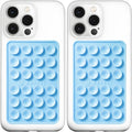 Anteel MAX Silicone Suction Phone Case Adhesive Mount, Upgraded Super Strong Grip, Durable, Easy to Use, Hands-Free Sticky Phone Holder for Selfies, Tiktok Videos, 2.56"x3.94" (LBL&LBL)