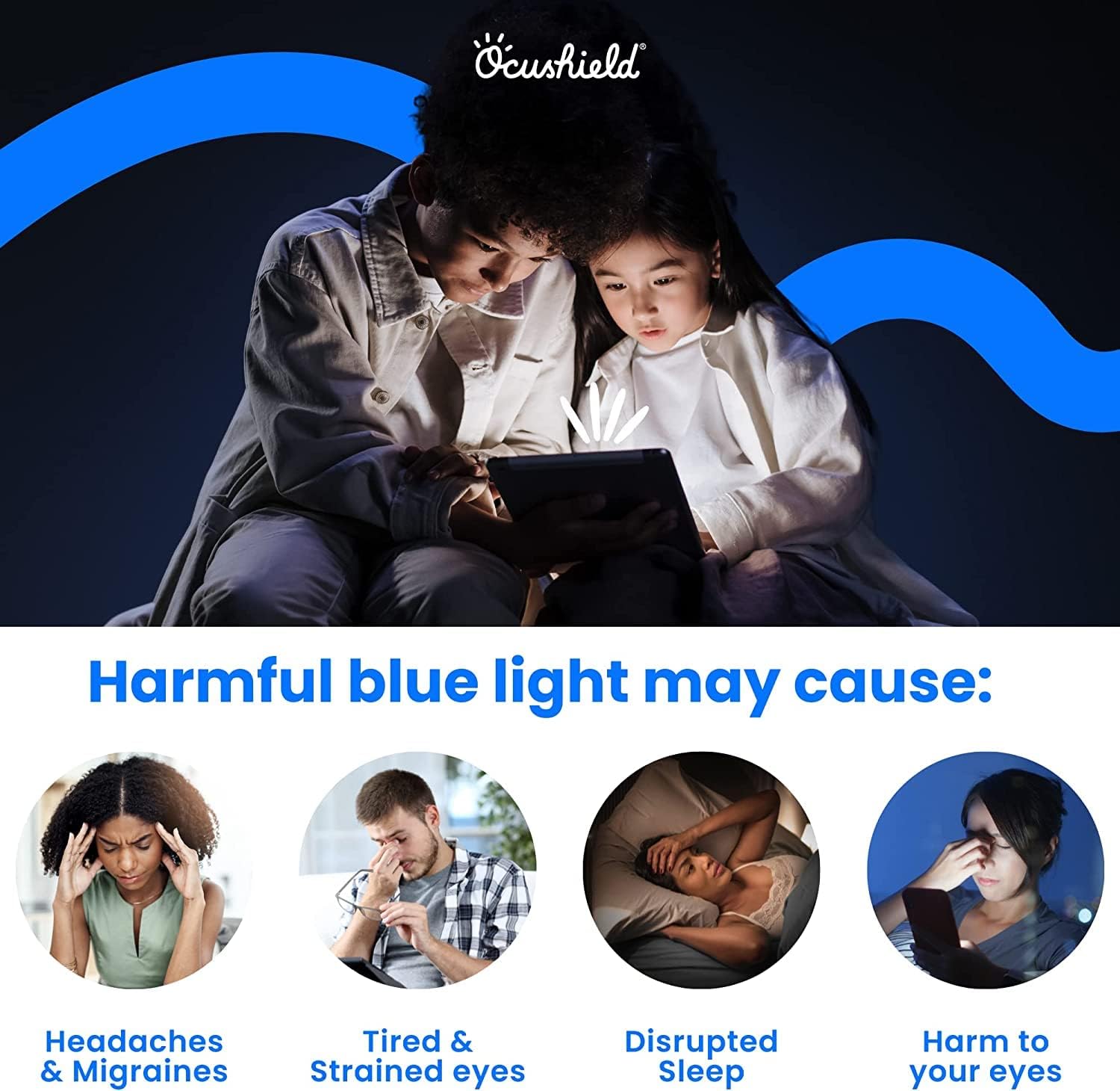 Ocushield 15.4” W (16:10) Premium Anti Blue Light Screen Protector for Laptops and Computer Monitors - Privacy - Anti-Glare - Easy Install - Anti-Fingerprint - Reduce Eye Fatigue (332 x 208mm)