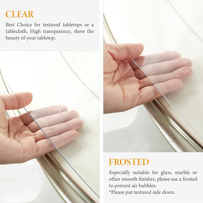 Deep Dream 1.5mm Clear Desk Cover Protector, 22×48 Inch Clear Table Protector - Image 4