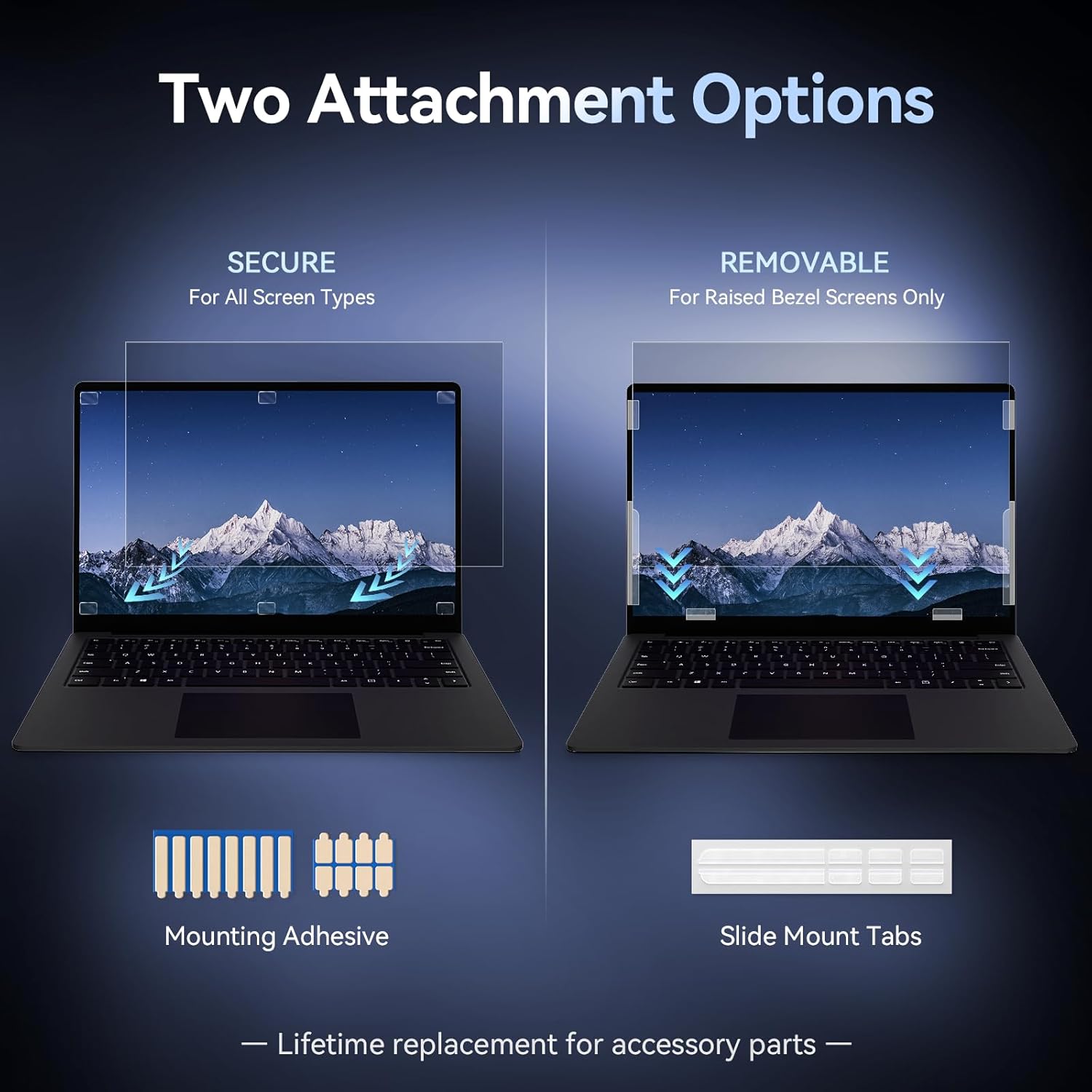 Laptop Privacy Screen 14 Inch Compatible With Lenovo Hp Dell Acer Asus Thinkpad Envy Xps, 16:9 Aspect Removable Anti Glare Blue Light Filter Protector, 14inch Computer Monitor Privacy Shield