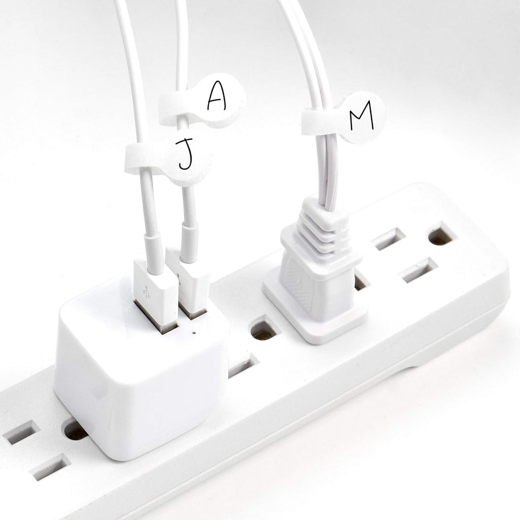 Cable Labels by Wrap-It Storage, Mini, White (60 Pack) Cord Labels, Wire Labels, Cable Tags and Wire Tags for Cable Management and Organizer for Electronics, Computers and More
