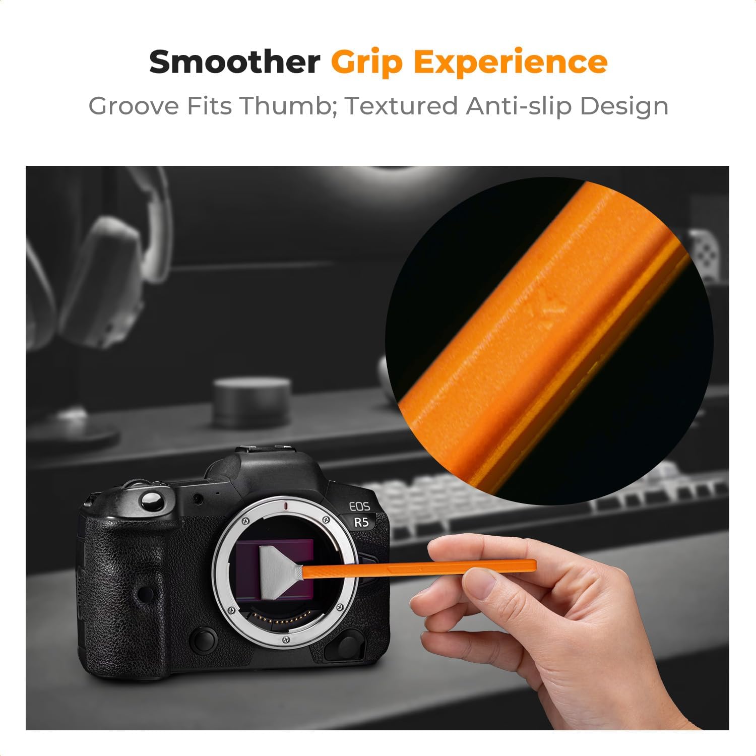 K&F CONCEPT Camera Cleaning Kit16mm APS-C Frame Sensor Cleaning Swab*6 + 20ml Sensor Cleaner, DSLR SLR Digital Camera CMOS Cleaning Compatible with Nikon Sony Canon Camera Clean