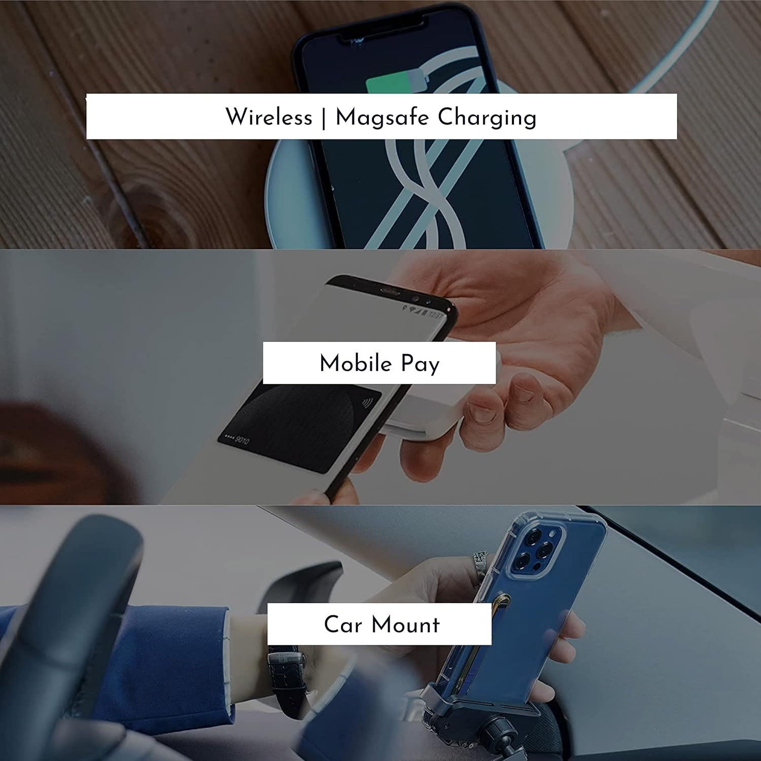 SleekGrip Premium, Swappable Phone Stand & Phone Grip - Ultra Thin Convertible Grip Holder Fits Most iPhone and Android Cases, Phone Strap Compatible with Wireless Chargers and Car Mounts