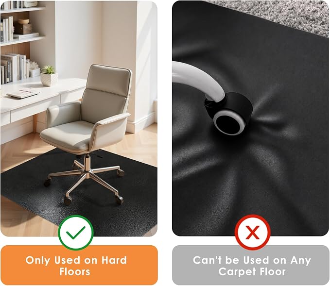 Kuyal Chair mat for Hardwood Floor 44 x 58 inches Rectangle Floor Mats - Image 4