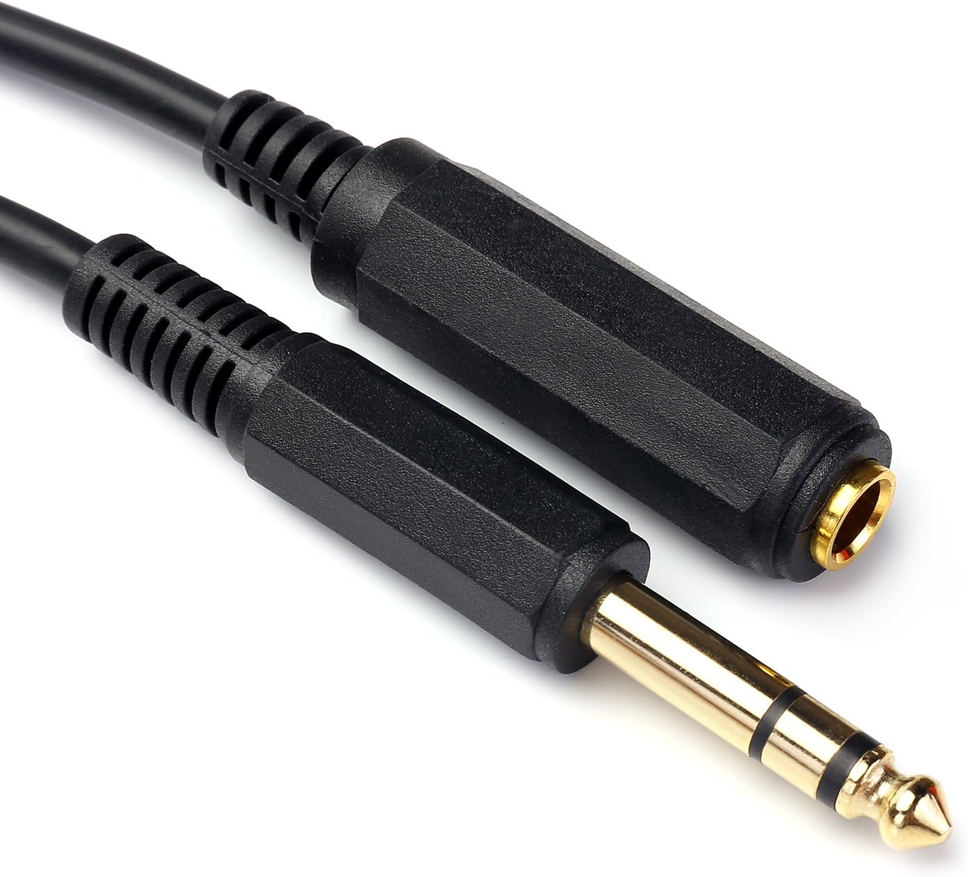 Disino 1/4 Inch Male to Female Stereo Extension Cable Gold Plated Quarter inch Headphone Extension Cable Cord- 20FT /6.6 Meters