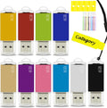 4GB USB Flash Drive 10 Pack Nicepicten USB 2.0 Thumb Drives Metal Jump Zip Drive Memory Stick Pendrive Memoria USB 4 GB with 10PCS Lanyard Label - Mixcolor 10 X 4GB Flash Drives