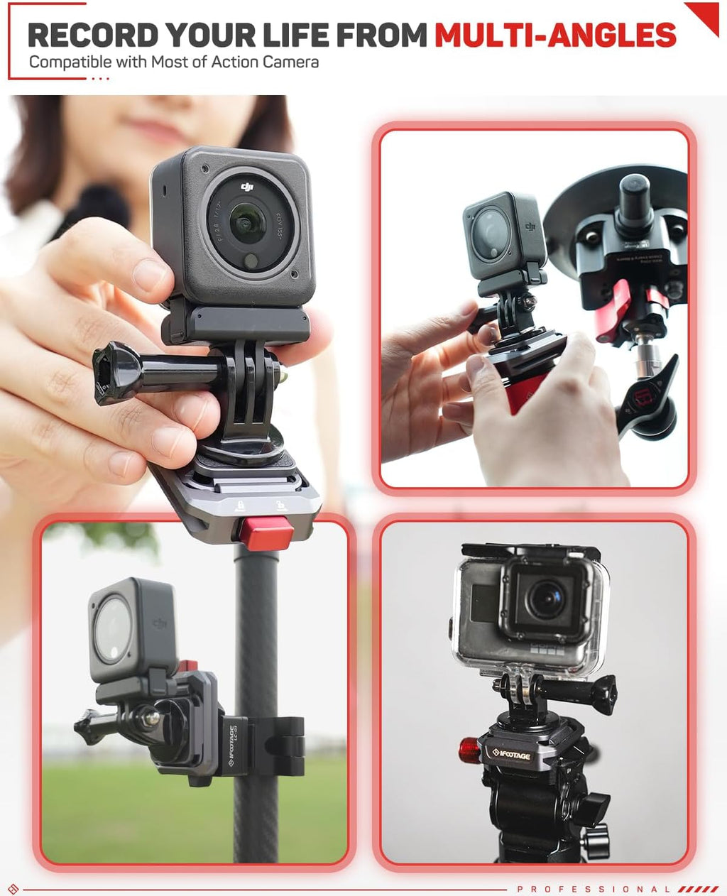 IFOOTAGE Q38-PL Quick Release Plate, Camera Quick Release Plate, Tripod Mount Quick Release Plate, QR Adapter with 1/4" Screw for Camera, Q38-PL